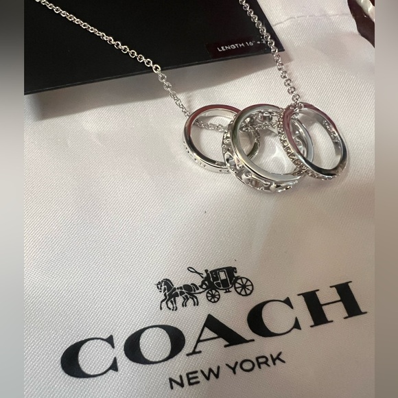 Coach Rondelle Three Ring Necklace (NWT) - Picture 1 of 7